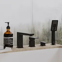Змішувач для ванни Omnires Parma black mat (PM7432BL) - мініатюра 3