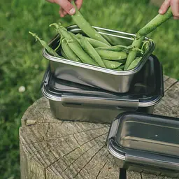 Набір харчових контейнерів із нержавіючої сталі Outwell Camper Food Box Set 3 шт (651210) - мініатюра 4