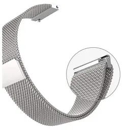 Ремінець до смарт-годинника BeCover Milanese Style для Samsung Galaxy (20mm)/Watch 5/ Watch 4.../Gear S2 Classic/Gear Sport Silver (707675) - мініатюра 5