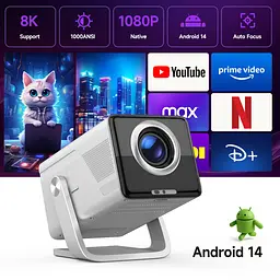 Мультимедійний смарт-проектор з автофокусом Magcubic X7 Android 14, chip H726, 8K24fps, 2GB/16GB домашній кінотеатр Silver (19343) - мініатюра 2