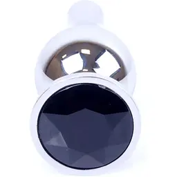 Анальна пробка Boss Of Toys Boss Series - Jewellery Silver Butt Plug Black, BS6400074, Срібний / Чорний - мініатюра 2