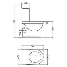 Унітаз-компакт Jaquar Queen's QPS-WHT-7753P180UFSPMZ з кришкою Soft Close, Білий - мініатюра 4