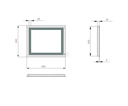 Дзеркало Sanwerk з підсвіткою ЛАВА "Квадра" 80*65 (ZL0000161) - мініатюра 6