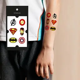 Тату Tattooshka Значки супергерої X-204 (5805800010465) shop (5805800010465) - мініатюра 2