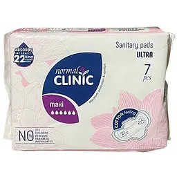 Прокладки гігієнічні Normal Clinic Денні 6 крапель 7 шт Comfort ultra - cotton&velvet