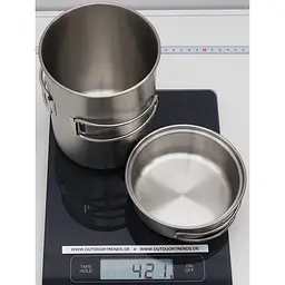 Набір посуду Tatonka Pot Set For Gas Cartridge 450+Burner Сріблястий - мініатюра 5