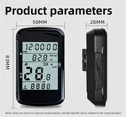 Велокомп'ютер акумуляторний GPS MB-003 LCD-2.4" підсвітка екрана (14 функцій) - мініатюра 2