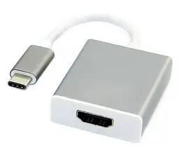 Перехідник USB 3.1 Type-C HDMI F сріблястий - мініатюра 3