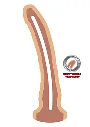 Фалоімітатор Get Real Dual Density Dong 9 23 см тілесний - мініатюра 2
