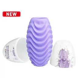 Мастурбатор яйце Pretty Love Double-Sided Egg фіолетовий - мініатюра 2