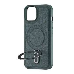 Чохол Jinduka Leather Ringo iPhone 14 Green - мініатюра 4