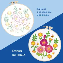 Набір для вишивання Ø160 мм «Квіти біля дому» - мініатюра 9