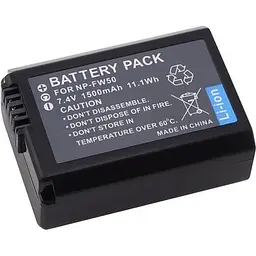 Акумулятор до фото/відео PowerPlant Sony NP-FW50 (DV00DV1280) - мініатюра 1