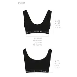 Спортивний топ з широкою гумкою Passion PS004 TOP XL, black - мініатюра 6