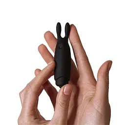 Віброкуля Adrien Lastic Pocket Vibe Rabbit Black зі стимулювальними вушками - мініатюра 4