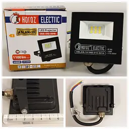 Прожектор світлодіодний Horoz Electric ASLAN-10 10W 6400K чорний - мініатюра 2