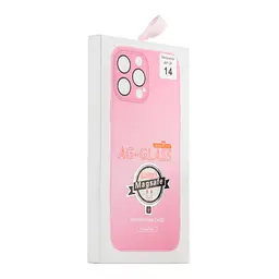 Чохол-накладка скляний матовий із захистом камери Matte AG-Glass Apple iPhone 14 Pink - мініатюра 3