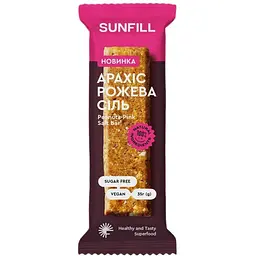 Батончик Sunfill Арахис-розовая соль 35 г