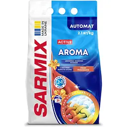 Пральний порошок Sarmix Active Aroma для всіх типів прання 2,1 кг