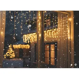 Гірлянда Chomik Бахрома 300 LED 12 м, теплий білий, IP44, від мережі (5900779879843) - мініатюра 4