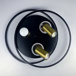 Стельовий світильник із золотистими спотами | Арт. G 568/2+LED | Line F - мініатюра 9