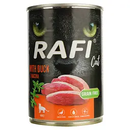 Вологий корм для котів Dolina Noteci Rafi cat з качкою, 400 г (DN237-303824) - мініатюра 2