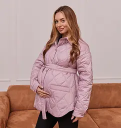 Куртка-сорочка 2в1 для вагітних демісезонна Alabama розмір 3XL Lullababe Пудровий