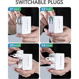Зарядний пристрій Lencent Multiple USB, [22W/4.4A] 4-портовий - мініатюра 5