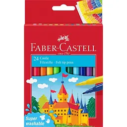 Фломастери Faber-Castell Замок Felt tip pen Castle у картонній коробці 24 кольора (31632)