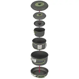 Набір посуду Bo-Camp Explorer 4 Pieces 19 Hard Anodized сірий/зелений (DAS302733) - мініатюра 3