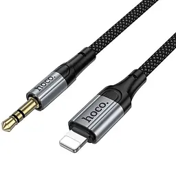Аудіо кабель Aux Hoco UPA33A Nuevo Lightning to AUX 3.5 мм 1.5 м Black - мініатюра 5