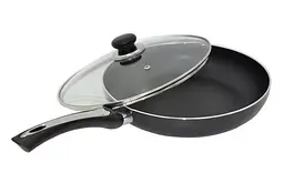 Сковорода Bohmann BH-1000-26 із мармуровим покриттям скляною кришкою 26 см (без фірмової упаковки)