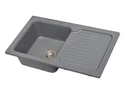Кухонна мийка Miraggio ORLEAN gray (0000034) Граніт, Врізна, Сірий - мініатюра 4