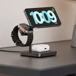 Бездротовий зарядний пристрій Zens 4 in 1 MagSafe + Watch Wireless Charging Station Black (ZEAPDC01/00) - мініатюра 5