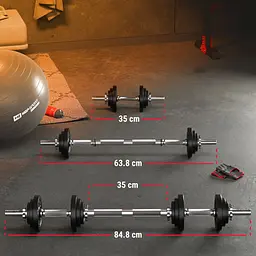 Гантели металлические Hop-Sport 2х10кг с удлиненным грифом - миниатюра 15