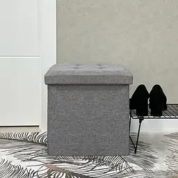 Пуф для зберігання МВМ My Home 380х380х380 мм сірий (TH-03 GRAY) - мініатюра 3