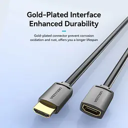 Кабель HDMI M-F (підовжувач), 5.0 м, V2.0, 4K 60Hz PVC Vention - мініатюра 5