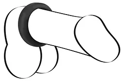 Ерекційне кільце Black Velvets Cock Ring 3.8 см чорний - мініатюра 9