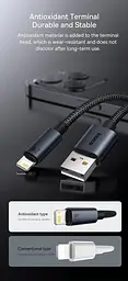 Кабель зарядний Baseus USB - Lightning 2.4A Fast Charging Cable for iPhone 1 м Black (CAJY010701) - мініатюра 7