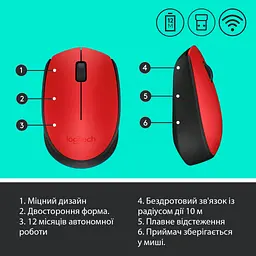 Мишка Logitech M171 Red (910-004641) - мініатюра 7