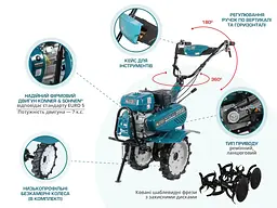 Konner & Sohnen Культиватор бензиновий KS 7HP-950S, 7к.с, 80кг - мініатюра 9