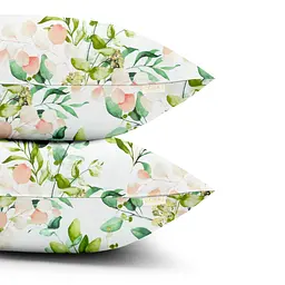 Комплект постільної білизни Cosas євро з простирадлом на резинці FLORAL LEAVES 200 x 220 см (FoliageGreenBudRose_El-40Rose_200) - мініатюра 5