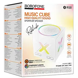 Bluetooth колонка Borofone BR101 Rubik sports White - мініатюра 4