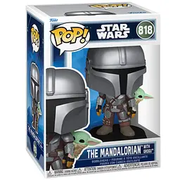 Фігурка Funko Pop серії Мандалорець - Мандалорець з Ґроґу на спині (90443) - мініатюра 2