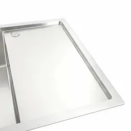 Кухонна мийка Platinum Handmade нержавійка 78x50 L (один отвір, квадратний сифон, 3,0/1,0 мм), Нержавіюча сталь - мініатюра 4