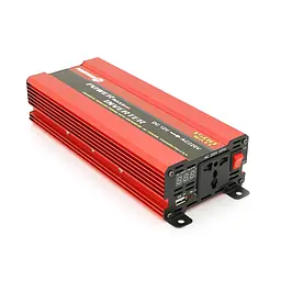Інвертор напруги NV-1500 (900Вт)+LCD 12/220V approximated 1 універсальна розетка клем Box