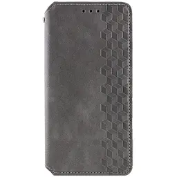 Шкіряний чохол-книжка Getman Cubic PU для Realme 11 4G Сірий