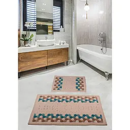 Набір килимків для ванної кімнати Diva Bouble Blue 60 x 100 + 50 x 60