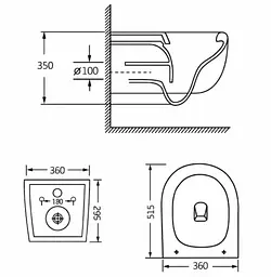 Унітаз підвісний Qtap Taurus Ultra Quiet, з сидінням Slim Duroplast / Soft-close / Quick Release QTTAU26W49116 - мініатюра 6