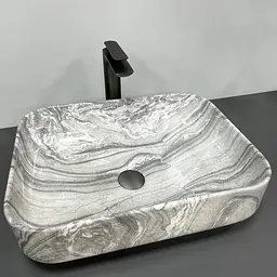 Умивальник VBI Palermo gray onyx накладний VBI-012303, Мармур